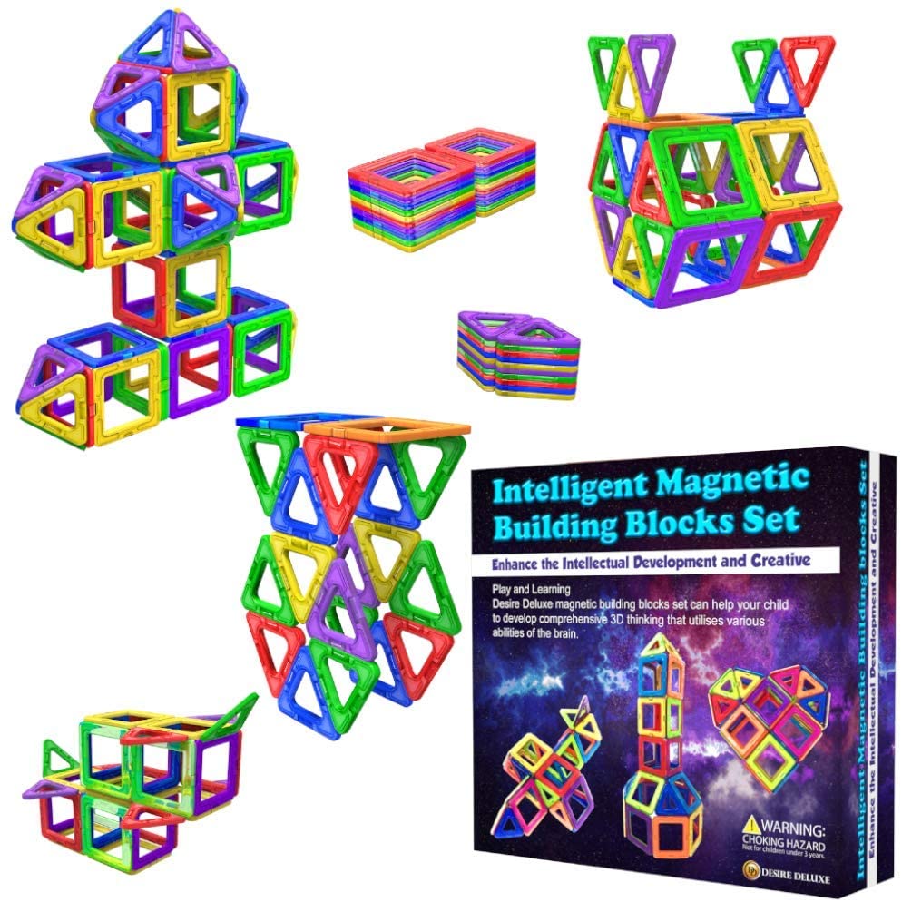 Desire Deluxe Costruzioni per Bambini Set Tessere magnetiche - Giochi Bambina 3 4 5 6 7 Anni Educativo Giocattolo Presente per Bambini