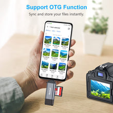 Carica l&#39;immagine nel visualizzatore di Gallery, Beikell Lettore di Schede SD, [ Supporto OTG ] Alta Velocità Adattatore USB 3.0 Tipo C Lettori Schede di Memoria con Portachiavi per MMC/Micro SD/TF/SDXC/SDHC/Micro SDHC/Micro SDXC
