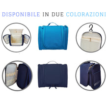 Carica l&#39;immagine nel visualizzatore di Gallery, Beauty Case Viaggio Donna Uomo Appendibile (Azzurro) Organizer Bagno Azzurro - Ilgrandebazar