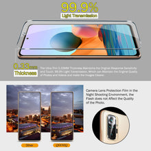 Carica l'immagine nel visualizzatore di Gallery, QHOHQ 3 Pezzi Pellicola Protettiva per Xiaomi Redmi Note 10 PRO/Note 10 PRO Max con 3 Pezzi Fotocamera Pellicola Protettiva,Vetro Temperato Membrana,Durezza 9H - HD - Anti-Graffio - Facile Installare