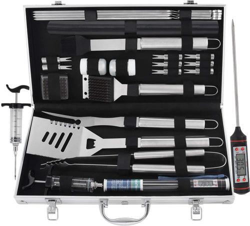 grilljoy 25 pc 25pcs, Set barbecue 25 pezzi con impugnatura resistente - Ilgrandebazar