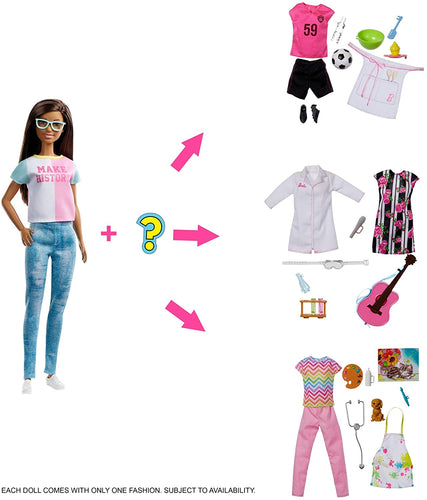 Barbie Carriera a Sorpresa, Bambola con Abiti e Accessori, GFX86