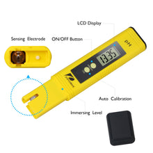 Carica l&#39;immagine nel visualizzatore di Gallery, Pancellent Tester qualità Acqua TDS PH EC Temperatura 4 Giallo Bianco 4 In 1 - Ilgrandebazar