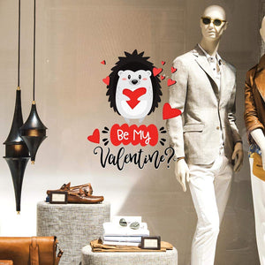 kina CRSV0010 Vetrofania San Valentino 100% Riutilizzabile Decorazioni per... - Ilgrandebazar