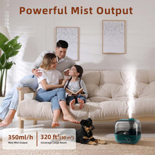 Carica l'immagine nel visualizzatore di Gallery, BEAR Umidificatore 5L a Riempimento Dall'alto, 28dB Ultra Silenzioso, Adatto a Bambini e Piante, 35 Ore Di Funzionamento, con Vassoio per Aromi, Ugello Rotante a 360°, Spegnimento Automatico