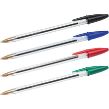 Carica l'immagine nel visualizzatore di Gallery, BIC Cristal Original, Penne a Sfera, Inchiostri Blu, Nero, Verde e Rosso, Punta Media (1.0 mm), Confezione 20 Penne Economiche, Cancelleria Scuola e Ufficio