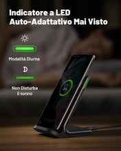 Carica l&#39;immagine nel visualizzatore di Gallery, Caricatore Wireless, INIU 15W Certificato Qi Ricarica Rapida Wireless Phone Charger Holder Wireless Luce adattiv Supporto Telefono per iPhone 15 14 13 12 11 Pro Max Samsung Galaxy Google Pixel