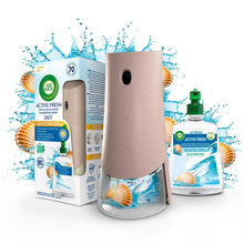 Carica l&#39;immagine nel visualizzatore di Gallery, Air Wick Active Fresh Deodorante per Ambienti, Confezione con 1 Diffusore Automatico senza gas, 1 Ricarica alla Fragranza Brezza Marina e Magnolia 228ml, 2 Pile AA, Neutralizza Odori 24/7