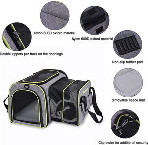 DADYPET Trasportino Morbido per Cani e Gatti, Morbidi e Pieghevoli con tappeti di Lana per Viaggi in Aereo/Auto/Treno (44,5 * 33 * 28 cm)