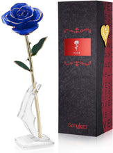 Carica l&#39;immagine nel visualizzatore di Gallery, Gomyhom Rosa PRO, Rosa Eterna Placcata con Oro 24K Fiore Reale, Raccogli Le Rose Mature e Strutturate, Regali per San Valentino, Compleanno, Festa della Mamma, Anniversario, Matrimonio