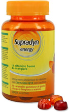 Carica l'immagine nel visualizzatore di Gallery, Supradyn Energy Integratore Multivitaminico Alimentare Completo, con Vitamine A, B, C, D, E e Coenzima Q10 contro la Stanchezza, 70 Caramelle Gommose, Gusto Ciliegia, Lampone e Arancia