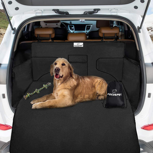 Focuspet Tappeto Auto per Cani, 185 x 105 x 36CM Copertura Universale per Bagagliaio Protezione Portabagagli Copri Baule Auto per Cani Tappetino Protezione Tappeto Auto