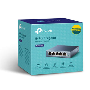 TP-Link TL-SG105 Switch 5 Porte Gigabit, 10/100/1000 Mbps, 5 Porte, Bianco - Ilgrandebazar