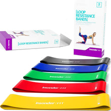 Carica l&#39;immagine nel visualizzatore di Gallery, Insonder Elastiche Fitness Set di 5 Banda Elastica Fasce Resistenza per Fitness Yoga Crossfit
