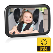 Carica l'immagine nel visualizzatore di Gallery, Specchietto Retrovisore Bambini, Specchio Auto Bambino Ruotabile a 360° e inclinabile, Specchio Retrovisore per Auto Sedile Posteriore Infrangibile al 100%, Cinghie Elastiche Regolabili, Ampia Visuale