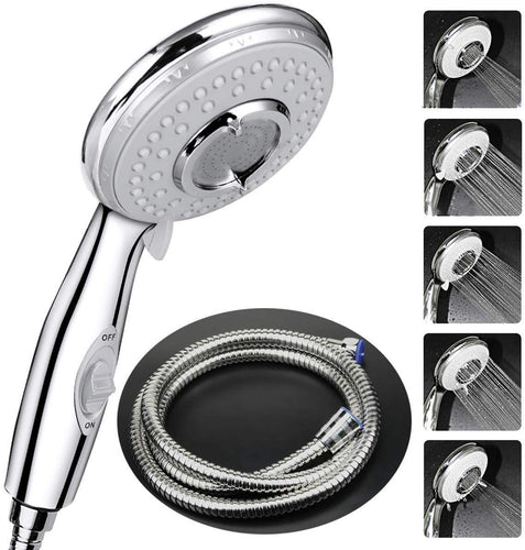 ACGAM Soffione Doccia Alta Pressione Anticalcare + 2 M Flessibile Doccia, 5... - Ilgrandebazar