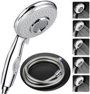 ACGAM Soffione Doccia Alta Pressione Anticalcare + 2 M Flessibile Doccia, 5... - Ilgrandebazar