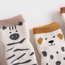Carica l'immagine nel visualizzatore di Gallery, FedMois 5 paia calzini antiscivolo invernali termici in cotone bimbi bambini, pinguino, 0-1 anno