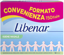 Carica l&#39;immagine nel visualizzatore di Gallery, LIBENAR Soluzione fisiologica - Flaconcini isotonici monodose per detersione del naso e degli occhi e aerosol terapia - Adatta per bambini e neonati - 150 Flaconcini da 5 ml