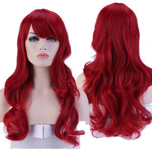 Parrucca Rosa/Viola Lunga Donna Capelli Lunghi Wig Parrucche Sintetiche per... - Ilgrandebazar