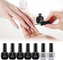 Carica l&#39;immagine nel visualizzatore di Gallery, Smalti per Unghie Set(8pzs), Gel Unghie, Gel Colorati per Unghie UV, Kit Semipermanente Unghie, Smalto Semipermanente per Unghie con Base Coat Top Coat per UV LED Set Manicure, 6.5ml BP002…