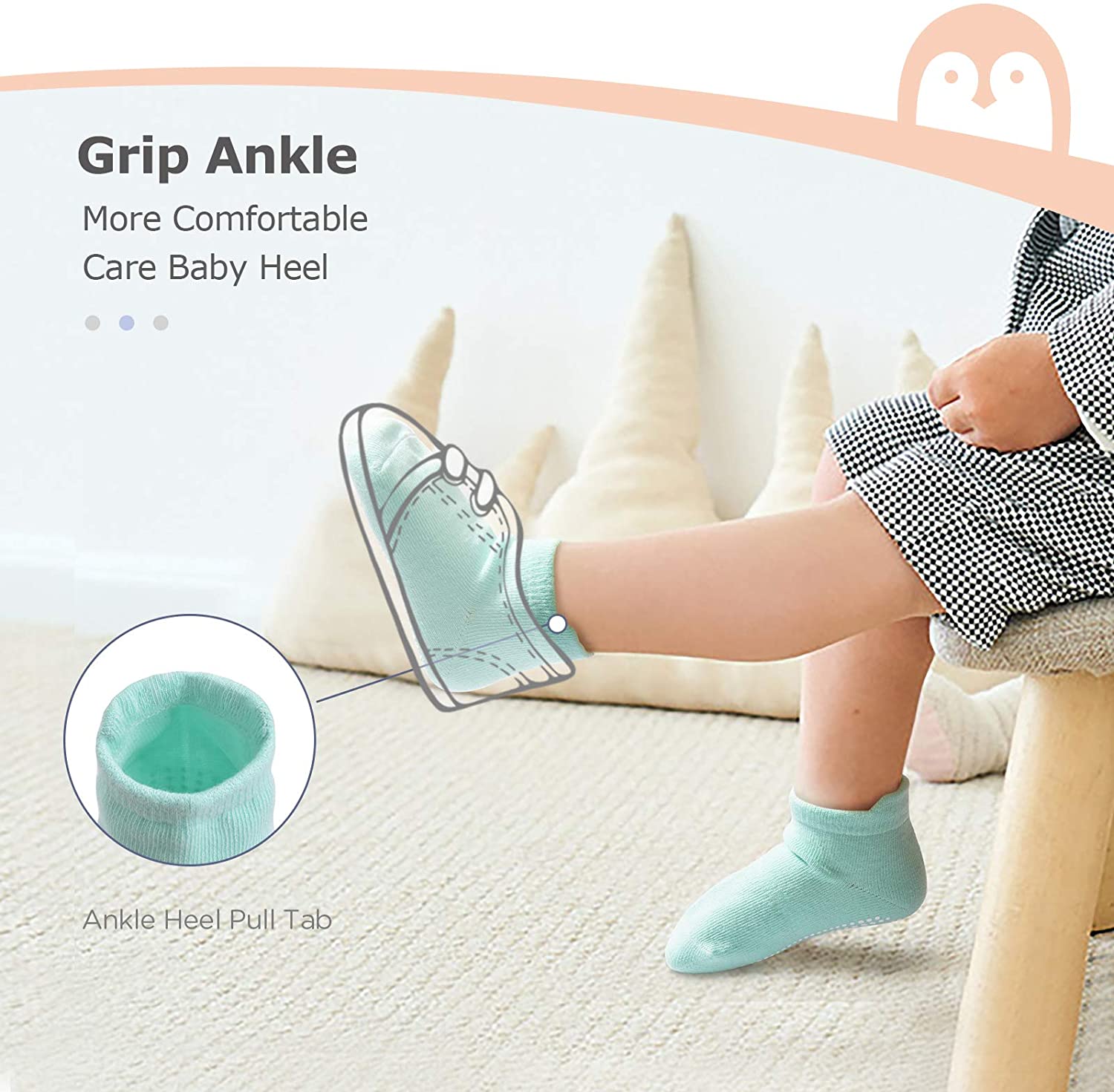 momcozy Calzini Antiscivolo Bambino Calzini Neonato Calze Gommate