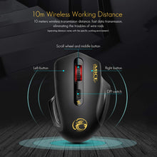 Carica l'immagine nel visualizzatore di Gallery, Mouse Senza Fili - iAmotus Wireless Mouse 2.4G con Ricevitore USB, 3 Livelli DPI Regolabile Mouse Ergonomico Risparmio Energetico con Click Silenzioso for Notebook,PC, Laptop, Computer, Macbook - Nero