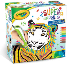Carica l&#39;immagine nel visualizzatore di Gallery, CRAYOLA- Super Pen Tigre, per sciogliere i Pastelli a Cera e Creare Disegni in Rilievo, attività Creativa e Regalo per Bambini, età 8+, Colore Argento/Verde, 25-0395