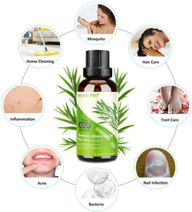 Tea Tree Oil Puro 100% Olio Essenziale Tea Tree 2 PACK - Olio di Acne Olio Essenziale di Albero del Tè Naturale - Anti Acne e Brufoli Trattamento per Pelli Impure, per Aromaterapia Diffusore - 30ml