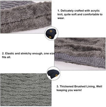 Carica l&#39;immagine nel visualizzatore di Gallery, VBIGER Beanie Cappello in Maglia Cappelli Invernali Berretti in maglia Cappello Invernale Beanie Unisex Caldo Cappello per Sci/Bici/Moto