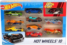 Carica l&#39;immagine nel visualizzatore di Gallery, Hot Wheels-54886 Set Macchinine da 10 Veicoli in Scala 1:64, con Decorazioni Mozzafiato, da Collezionare, Single, 54886 10 Veicoli Single