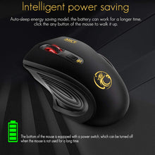 Carica l'immagine nel visualizzatore di Gallery, Mouse Senza Fili - iAmotus Wireless Mouse 2.4G con Ricevitore USB, 3 Livelli DPI Regolabile Mouse Ergonomico Risparmio Energetico con Click Silenzioso for Notebook,PC, Laptop, Computer, Macbook - Nero