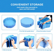 Carica l'immagine nel visualizzatore di Gallery, Pecute Vasca per Cani Piccoli, Medi E Grande, Vasca per Bambini,Vasca da Bagno per Cani, Vasca per Cani di PVC Pieghevole Antiscivolo Resistente all'Usura(L:120x30cm)