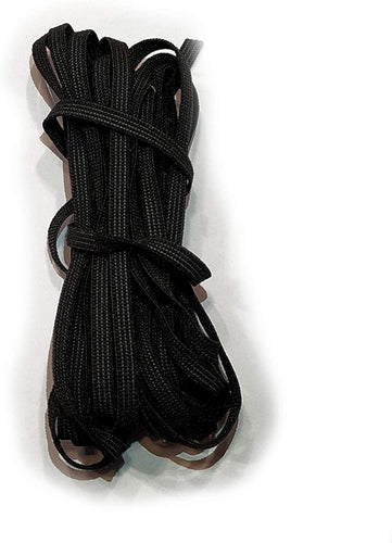 10 METRI ELASTICO PIATTO per mascherine 5 mm BIANCO o NERO made in italy (NERO)