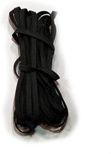 Carica l&#39;immagine nel visualizzatore di Gallery, 10 METRI ELASTICO PIATTO per mascherine 5 mm BIANCO o NERO made in italy (NERO)