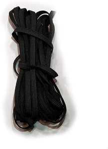 10 METRI ELASTICO PIATTO per mascherine 5 mm BIANCO o NERO made in italy (NERO)