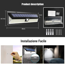 Carica l&#39;immagine nel visualizzatore di Gallery, Luce Solare Esterno AITECH Lampada 118 Led con Sensore 1 Pezzo - Ilgrandebazar