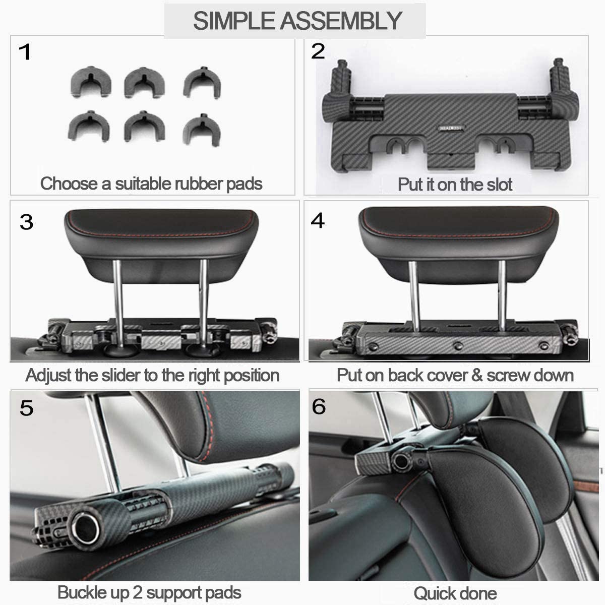 1 Cuscino Nuovo Poggiatesta Da Auto, Cuscino Per Collo Auto