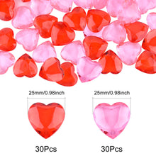 Carica l&#39;immagine nel visualizzatore di Gallery, TUPARKA 60 PZ Cuori in Acrilico Rosso per 60pcs - Ilgrandebazar