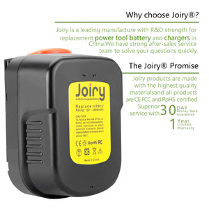 Joiry 12V 3.5Ah NiMH Sostituire Batteria per Black & Decker A12 HPB12 A12E... - Ilgrandebazar