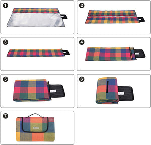 SONGMICS GCM50K - Coperta da Picnic, 195 x 150 cm, Impermeabile