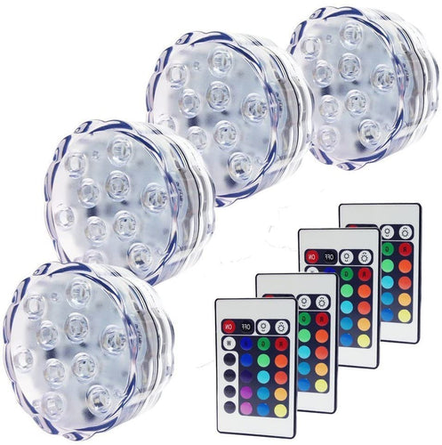 Sommergibile Luce LED RGB, ALED LIGHT Luci Piscina Impermeabile LED Luci Subacquee con Telecomandi Laghetto di Notte Luci Decorazione per Piscina Festa Cerimonia Nuziale Halloween Partito Fish Tank
