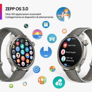 Amazfit Balance Smart Watch, NFC, AI Fitness Coach Tracker del sonno e della salute con misurazione della composizione corporea, GPS, Alexa, Bluetooth, Batteria di 14 giorni, Display AMOLED da 1,5"