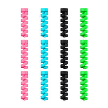Carica l&#39;immagine nel visualizzatore di Gallery, Tipo-C Caricabatterie Cavo Saver, Flessibile 12 Pezzi, Nero, Rosa, Blu, Verde - Ilgrandebazar