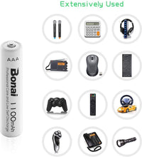 Carica l&#39;immagine nel visualizzatore di Gallery, BONAI Batterie Ricaricabili AAA Alta Capacità, Pile 8 AAA, Bonai 8 pack - Ilgrandebazar