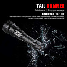 Carica l&#39;immagine nel visualizzatore di Gallery, Torcia LED XHP90 Ricaricabili USB Alta Potente, 10000 Lumens Militare Torcia Elettrica Ultra Luminosa Impermeabile, Regolabile Focus e 5 Modalità di Illuminazione