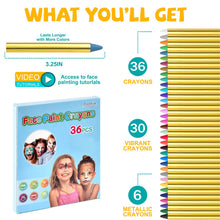 Carica l&#39;immagine nel visualizzatore di Gallery, Colori per Viso Bambini,Face Painting,36 Pastelli Truccare &amp; Corpo,... - Ilgrandebazar