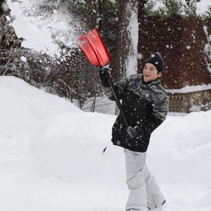 Navaris Pala da neve regolabile in alluminio 80cm - Vanga Rosso - Nero - Ilgrandebazar