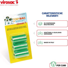 Carica l'immagine nel visualizzatore di Gallery, Virosac - Tobybag - Sacchetti Igienici ideali per la raccolta delle deiezioni del cane. 60 sacchetti 22x32 cm