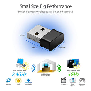 Maxesla Adattatore WiFi USB Mini 1200 Mbps Dual Band 1200Mbps - Ilgrandebazar